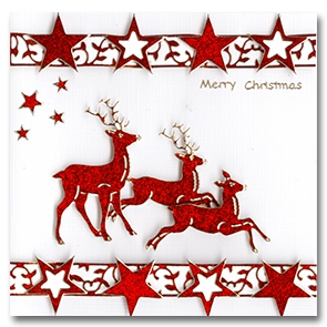 7078rg Glittersticker Sterne rot/gold