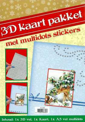 161-2020 3D Karten Paket mit Multidots Stickers