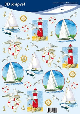 VBK2237 Segelschiff und Leuchtturm