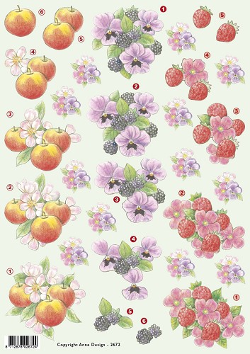 A2672 Anne Design Blumen und Obst