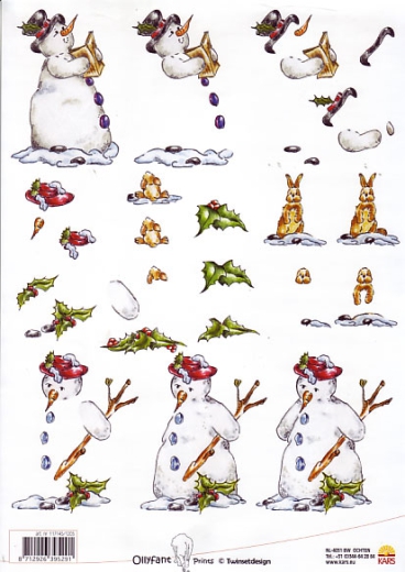 117145-1205 Ollifant-Serie Lesender Schneemann