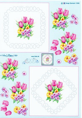 H115080 Anns Paper Art Stickvorlage mit Blumen