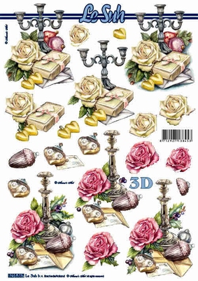 8215567 Kerzenstnder mit Rosen