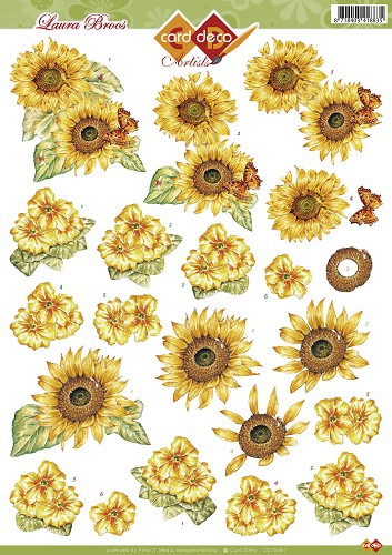 CD10281 Card Deco Artists Laura Broos Sonnenblumen