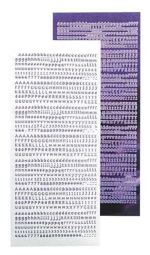 LCR61.9074 Leane Creatief Alphabet Stickers Mirror violett