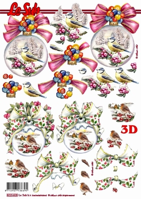 8215628 Weihnachtskugel mit Vogel