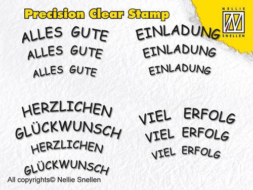 APST008 NS Clear Stamps Deutsche Texte