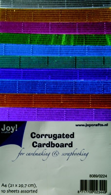 8089-0224 JoyCrafts Corrugated Cordboard Metallic Karton