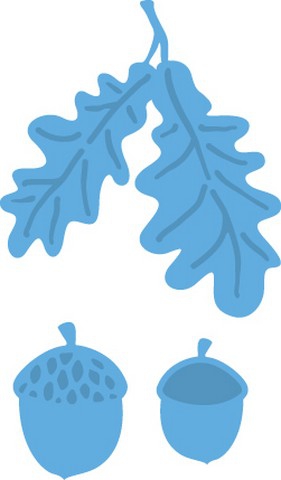 LR0373 CreaTables  Eicheln mit Bl�tter