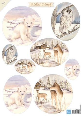 MB 0156 MD 3D Decoupage Bogen Mattie Eisb�r