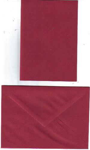 Doppelkarte in wein-rot