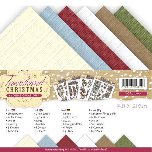 YC-A5-10010x YC Linnenpaket Traditional Christmas A5