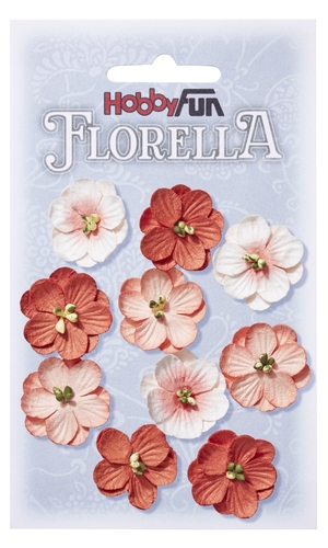 3866017 Florella Blumen aus Moerbijpapier 2, 5 cm  perzik