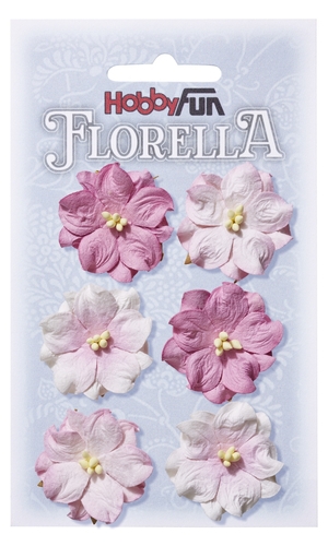 3866025 Florella Blumen aus Moerbijpapier 3,5 cm rose