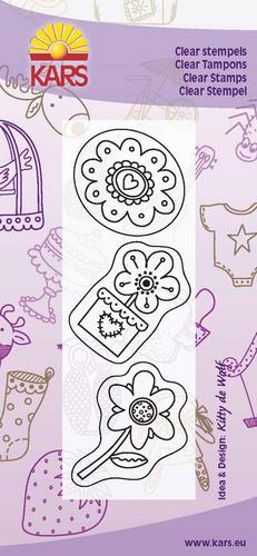 180013-0512 Clear stamps Flower power
