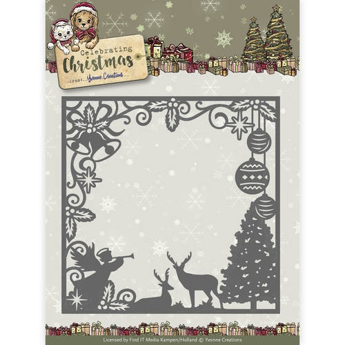 YCD10115 YC Stanzschablone Celebrating Christmas Scene Square Fr