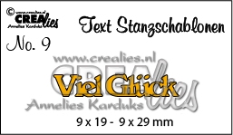 CLTSS09 Crealies Text Stanzschablone Viel Glck