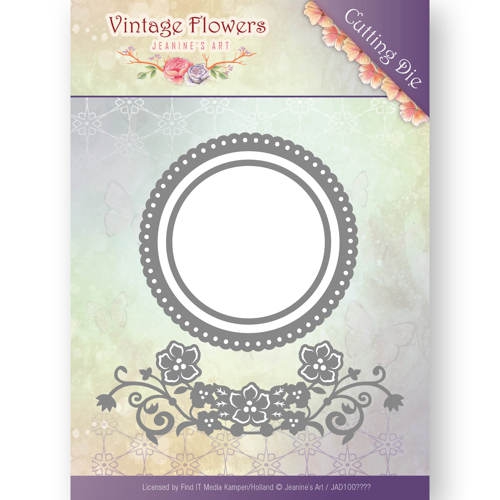 JAD10034 JA Stanzschablone Vintage Flowers - Flowers and Circles