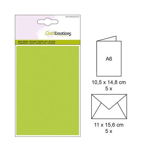 001325-0044 CE Karte mit Umschlag apfelgrn 5 Stck