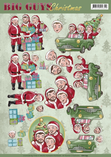 CD11195 YC Big Guys Christmas - Santas