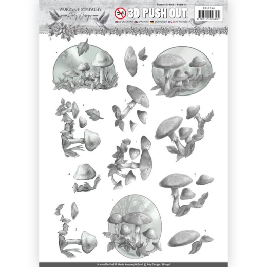 SB10316 AD Stanzbogen Words of Sympathy - Sympathy Forest