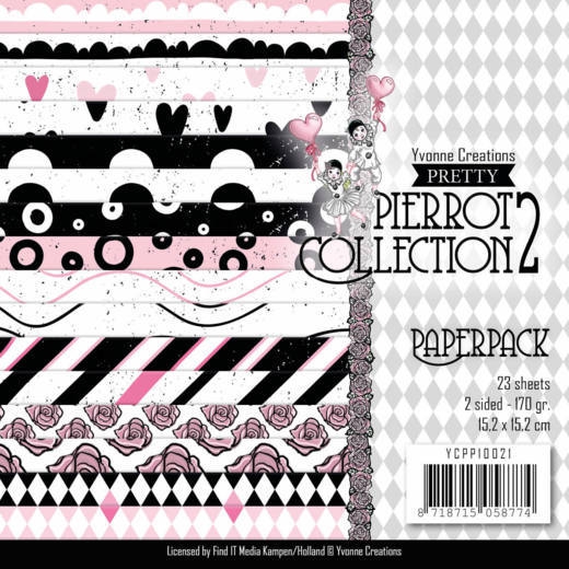 YCPP10021 YC Papierpack Pretty Pierrot 2