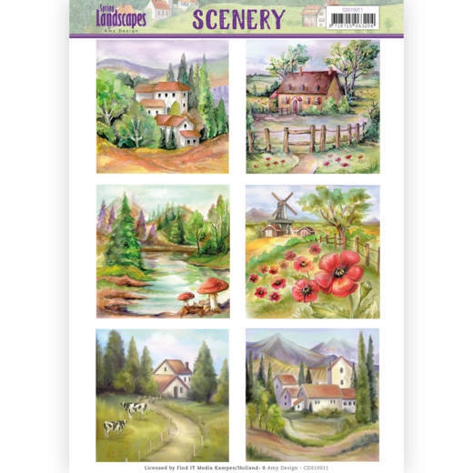 CDS10011 AD Die Cut Topper - Scenery – Amy Design - Spring Landscapes 2