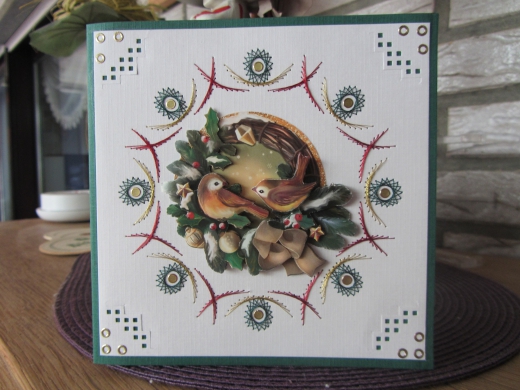 CD11358 AD Schneidebogen Christmas in Gold - Birds in Gold