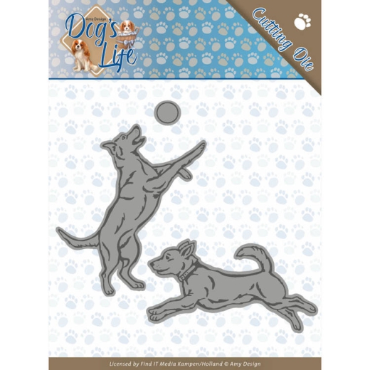 ADD10190 Stanzschablone Amy Design - Dogs - Playing Dogs