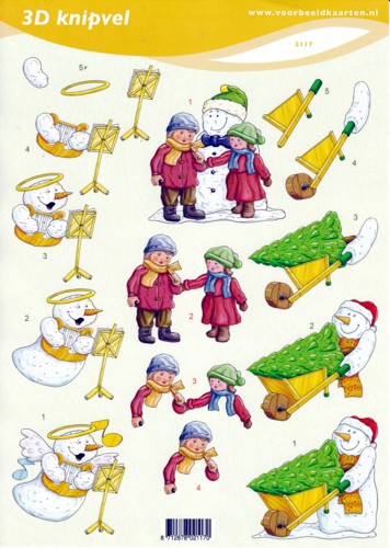 VBK2117 Schneemann bringt Tannenbaum