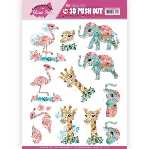 SB10410 YC Floral Pink (Kitschy Lala) - Kitschy Animals