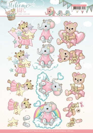 CD11325 YC Welcome Baby Little Girl