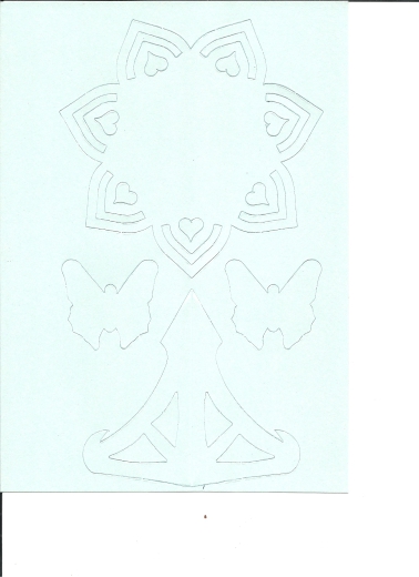 Standkarte in Hell blau