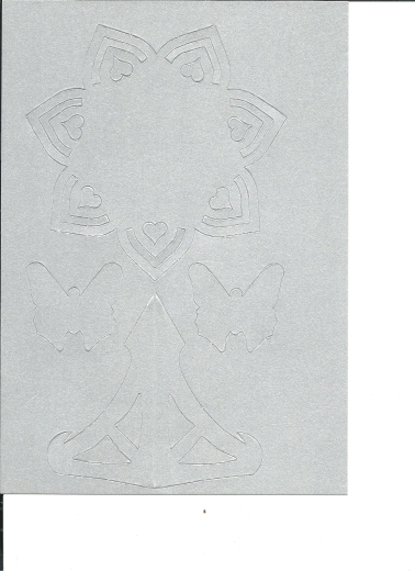 Standkarte in Silber