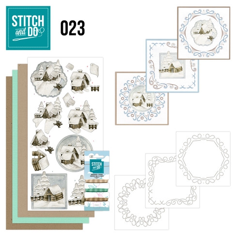 STDO023 Stitch & Do 23 Snow Cabins�