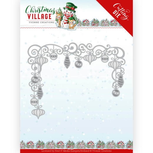 YCD10211 Stanzschablone YC Christmas Village Christmas Baubles