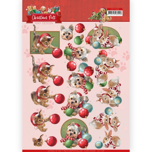 CD11528 AD Schneidebogen Christmas Pets - Christmas balls