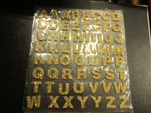 Bgold Foam Buchstaben mit Glitter gold