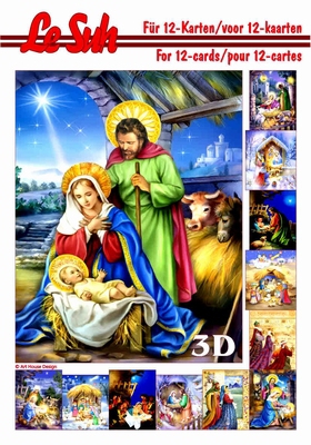 345656 3D Motivbuch A5 Weihnachtskrippe