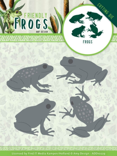 ADD10229 AD Stanzschablone Friendly Frogs - Frog