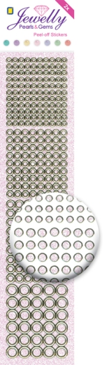 3.8054 Jewelly Pearls & Gems Dots GT White, 2 Bogen