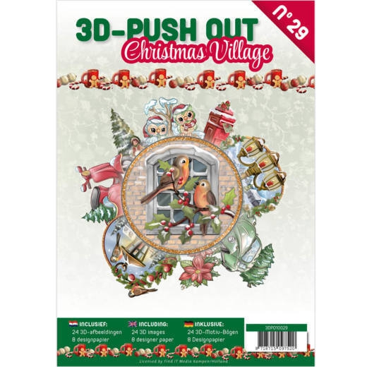 3D Push Out Buch 29 Christmas Village