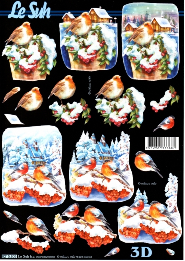 8015803 Weihnachtsglocken mit Vogel