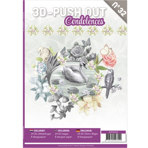 3DPO10032 3D Push Out Buch 32 Condolences (Trauer)
