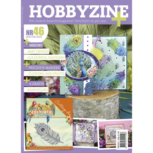 HZBP46 HobbyZine Plus 46 mit Stanzschablone ADD10263 Wundervolle Federn