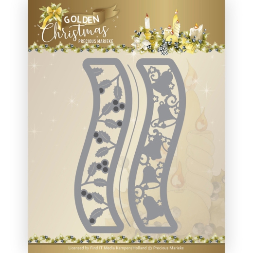 PM10238 PM Stanzschablone Golden Christmas Christmas Bell Border