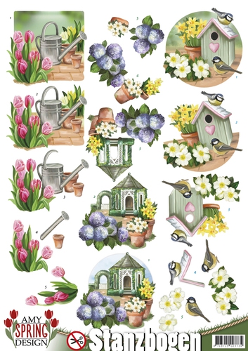 SB10077 AD Stanzbogen Fr�hling