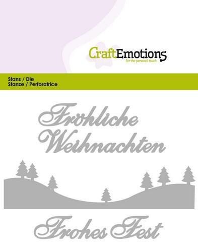 115633-0405 CraftEmotions Stanzschablone Text Frhliche Weihnachten, Frohes Fest