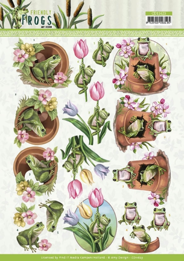 CD11623 AD Schneidebogen Friendly Frogs - Flower Frogs