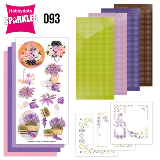 SPDO093 Hobbydots Sparkles Set Purple Flowers
